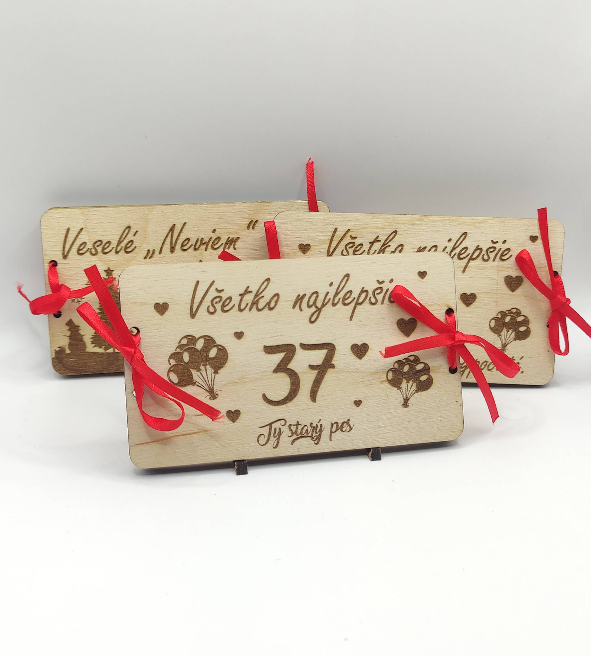 Drevená obálka na peniaze Veselé vianoce – náhľad 2